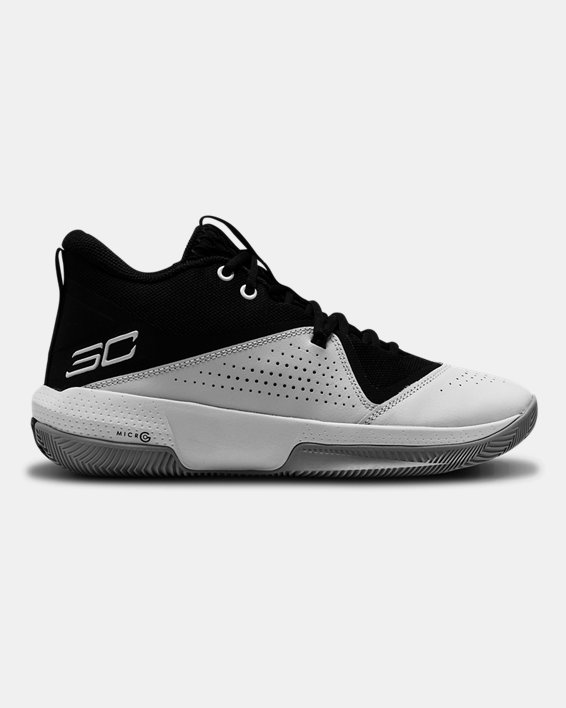 รองเท้าบาสเกตบอล UA SC 3ZER0 IV ผู้ใหญ่, Black, pdpMainDesktop image number 0